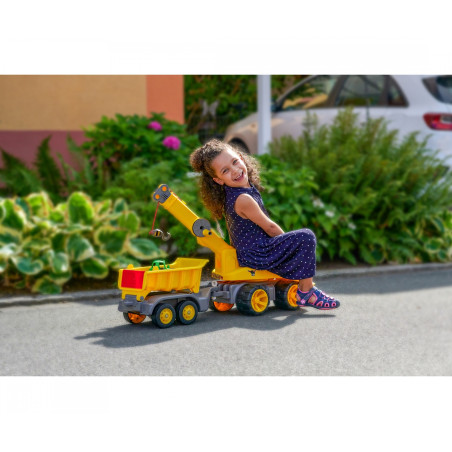 BIG Power Worker Maxi-Kran – Robuster Spielzeugkran mit Seilwinde für Kinder 3-7 J.