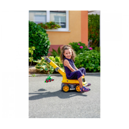 BIG Power Worker Maxi-Kran – Robuster Spielzeugkran mit Seilwinde für Kinder 3-7 J.