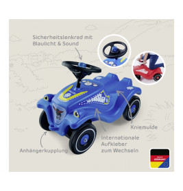 BIG Bobby Car Classic Polizei Rutschauto – Kinderrutschfahrzeug für kleine Gesetzeshüter