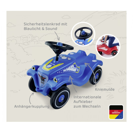 BIG Bobby Car Classic Polizei Rutschauto – Kinderrutschfahrzeug für kleine Gesetzeshüter