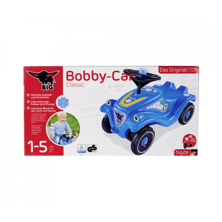 BIG Bobby Car Classic Polizei Rutschauto – Kinderrutschfahrzeug für kleine Gesetzeshüter