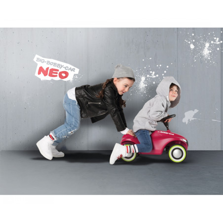 BIG Bobby Car Neo Pink | Büffel-Design & Flüsterreifen | 1-5 Jahre