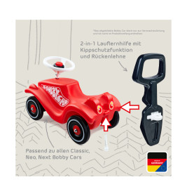 BIG Bobby Car Walker 2-in-1: Lauflernhilfe & Rückenlehne mit Kippschutz