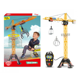 Dickie Mega Crane – Großer RC Spielzeugkran 120cm mit Fernbedienung ab 6 Jahren