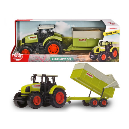 Dickie Toys Claas Traktor mit Kipper – Farm Spielzeug Kinder ab 3 Jahren