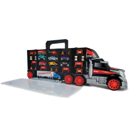 Dickie Toys Truck Carry Case Autokoffer mit 7 Die-Cast Fahrzeugen & Helikopter (62 cm) – Spielzeug für Kinder ab 3 Jahre