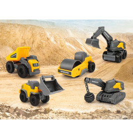 Dickie Volvo Micro Workers 5er Set | Baustellenfahrzeuge für Kids ab 3 Jahren