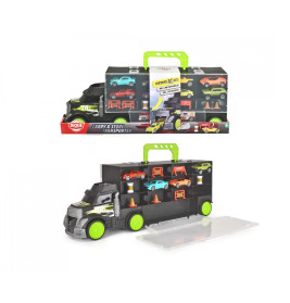 Dickie Toys Small Truck Carry Case – XXL Spielzeug Transporter mit 4 Autos
