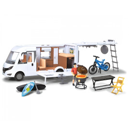 Dickie Toys Hymer Camping Van Set – Spielzeug Camper mit Figur & Grill