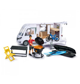 Dickie Toys Hymer Camping Van Set – Spielzeug Camper mit Figur & Grill