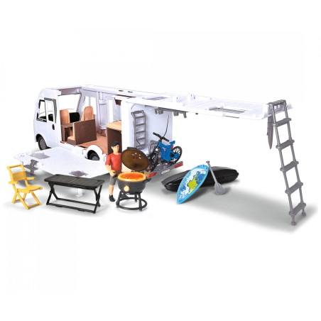 Dickie Toys Hymer Camping Van Set – Spielzeug Camper mit Figur & Grill