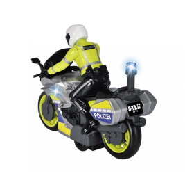 Dickie Toys Police Bike – Spielzeug Polizei Motorrad mit Licht & Sound (17cm)