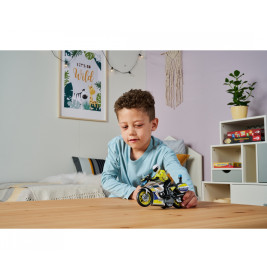 Dickie Toys Police Bike – Spielzeug Polizei Motorrad mit Licht & Sound (17cm)