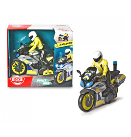Dickie Toys Police Bike – Spielzeug Polizei Motorrad mit Licht & Sound (17cm)