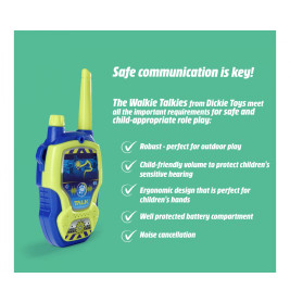 Dickie Toys Walkie Talkie Polizeiset für Kinder | Reichweite 100m