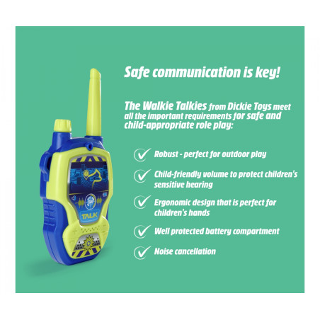 Dickie Toys Walkie Talkie Polizeiset für Kinder | Reichweite 100m