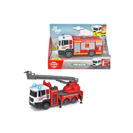Dickie Toys Fire Rescue Fahrzeuge 2-sort. – Spielzeugauto mit Licht & Sound – Realistische Funktionen