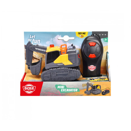 Dickie Toys Mini Excavator ferngesteuert | Kabelsteuerung | 14 cm