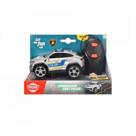 Dickie Toys Lamborghini Urus Polizei-Spielzeugauto RC – Kabelfernsteuerung, Blaulicht für Kinder ab 3 Jahre