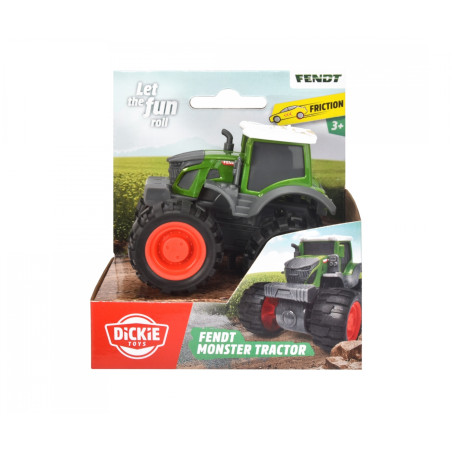 Dickie Toys Fendt Monster Tractor – 9cm Spielzeugtraktor mit Friktionsantrieb | Robust | Ab 3 Jahren | B2C