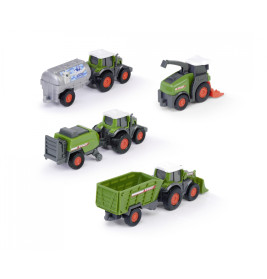 Dickie Toys Fendt Micro Team (203732001) – Bauernhof Fahrzeuge sortiert | Original Lizenz, 9cm ab 3J