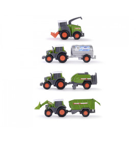 Dickie Toys Fendt Micro Team (203732001) – Bauernhof Fahrzeuge sortiert | Original Lizenz, 9cm ab 3J