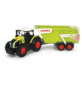 Dickie Toys CLAAS Traktor mit Anhänger – Licht & Sound, 64 cm Spielfahrzeug