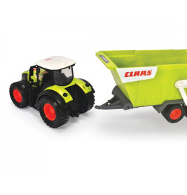 Dickie Toys CLAAS Traktor mit Anhänger – Licht & Sound, 64 cm Spielfahrzeug