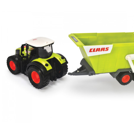 Dickie Toys CLAAS Traktor mit Anhänger – Licht & Sound, 64 cm Spielfahrzeug