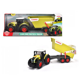 Dickie Toys CLAAS Traktor mit Anhänger – Licht & Sound, 64 cm Spielfahrzeug