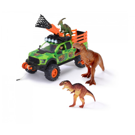 Dickie Toys Ford Raptor Dino Hunter Spielset – Licht, Sound & 3 Dinos
