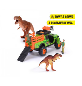 Dickie Toys Ford Raptor Dino Hunter Spielset – Licht, Sound & 3 Dinos