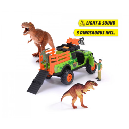 Dickie Toys Ford Raptor Dino Hunter Spielset – Licht, Sound & 3 Dinos