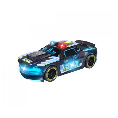 Dickie Toys Rhythm Patrol Polizeiauto mit Licht & Sound – Friktionsantrieb für Kinder ab 3 Jahre