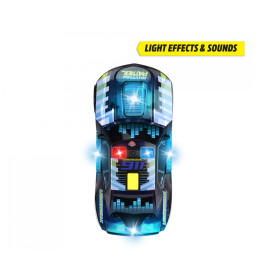 Dickie Toys Rhythm Patrol Polizeiauto mit Licht & Sound – Friktionsantrieb für Kinder ab 3 Jahre