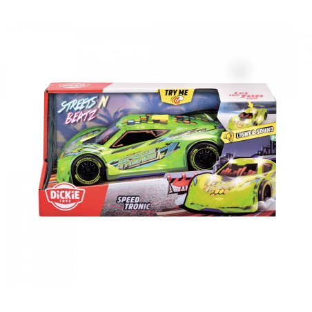 Dickie Toys Speed Tronic Spielzeugauto mit Friktion, Licht & Sound – 20cm