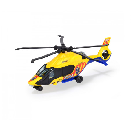 Dickie Toys Airbus H160 Rescue Helicopter – Spielzeug Rettungshelikopter mit Aufziehpropeller
