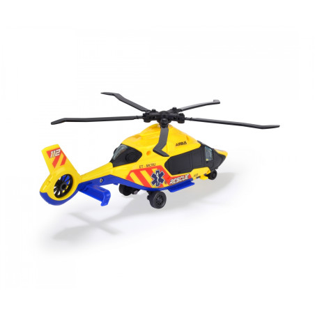 Dickie Toys Airbus H160 Rescue Helicopter – Spielzeug Rettungshelikopter mit Aufziehpropeller