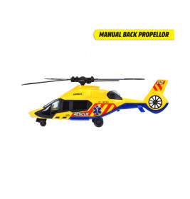 Dickie Toys Airbus H160 Rescue Helicopter – Spielzeug Rettungshelikopter mit Aufziehpropeller