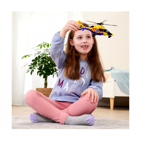 Dickie Toys Airbus H160 Rescue Helicopter – Spielzeug Rettungshelikopter mit Aufziehpropeller