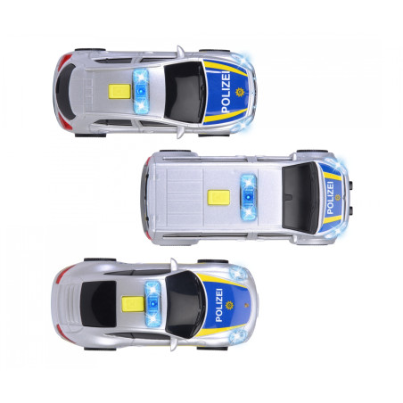 Dickie Toys Police Unit | Polizeiauto Spielzeug mit Licht & Sound | Friktionsmotor – Sortiert