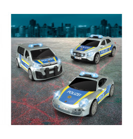 Dickie Toys Police Unit | Polizeiauto Spielzeug mit Licht & Sound | Friktionsmotor – Sortiert