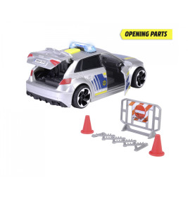 Dickie Toys Audi RS3 Polizeiauto mit Blaulicht & Sound – 1:32 Spielzeugauto ab 3 Jahre
