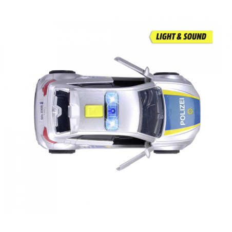 Dickie Toys Audi RS3 Polizeiauto mit Blaulicht & Sound – 1:32 Spielzeugauto ab 3 Jahre