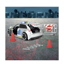 Dickie Toys Audi RS3 Polizeiauto mit Blaulicht & Sound – 1:32 Spielzeugauto ab 3 Jahre