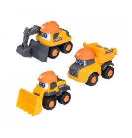 Dickie ABC Builder Team – Baufahrzeuge mit Freilauf & beweglichen Augen | Für Kleinkinder ab 1 Jahr