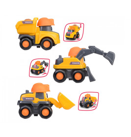 Dickie ABC Builder Team – Baufahrzeuge mit Freilauf & beweglichen Augen | Für Kleinkinder ab 1 Jahr