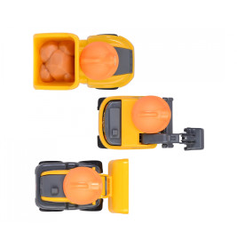 Dickie ABC Builder Team – Baufahrzeuge mit Freilauf & beweglichen Augen | Für Kleinkinder ab 1 Jahr