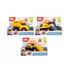 Dickie ABC Builder Team – Baufahrzeuge mit Freilauf & beweglichen Augen | Für Kleinkinder ab 1 Jahr