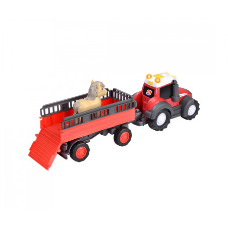 ABC Massey Ferguson Traktor mit Anhänger & Pferd – Licht & Sound für Kinder ab 1 Jahr
